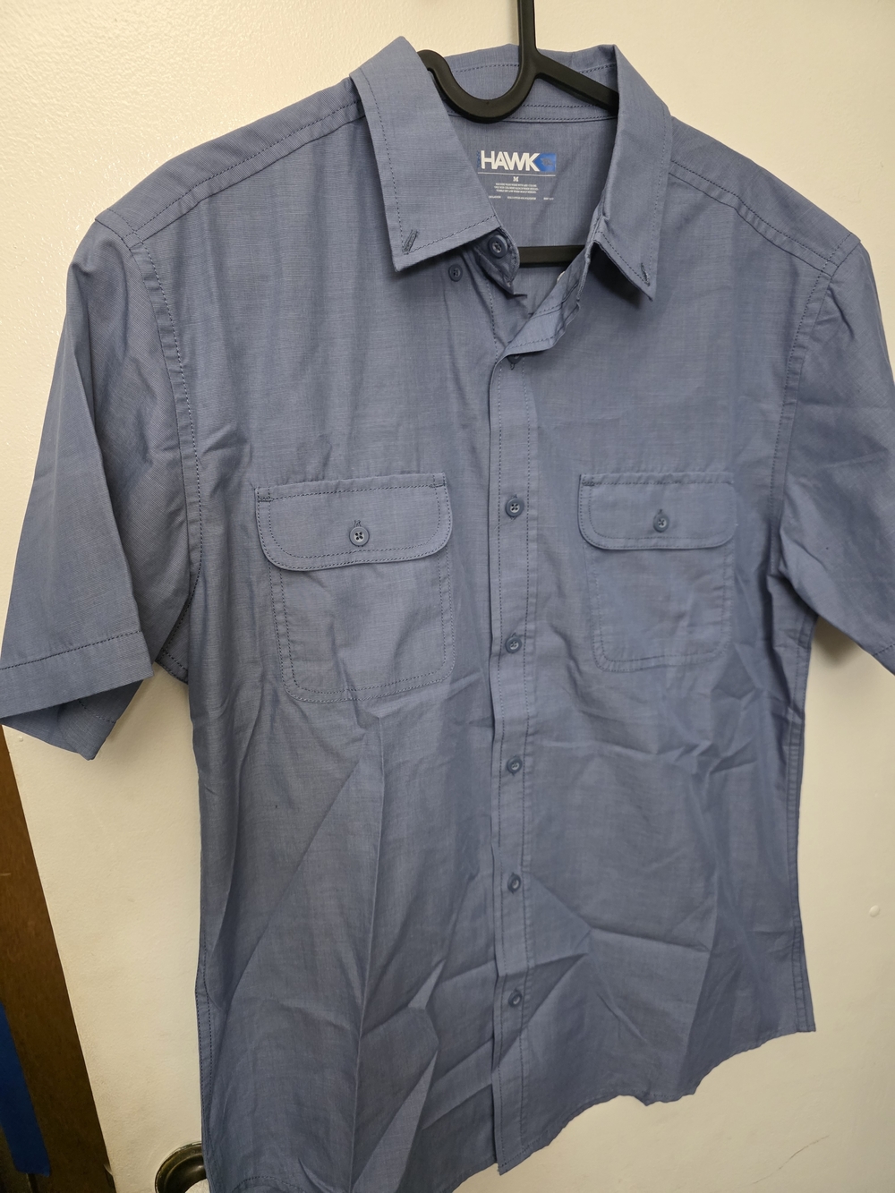 Tony Hawk Men's Short-Sleeve Button-Up Shirt - Blue
